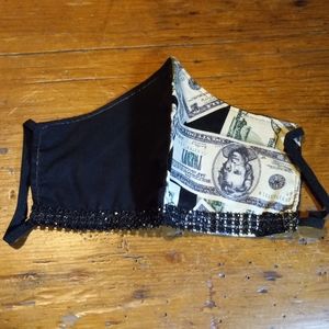 Money mask with rhinestones